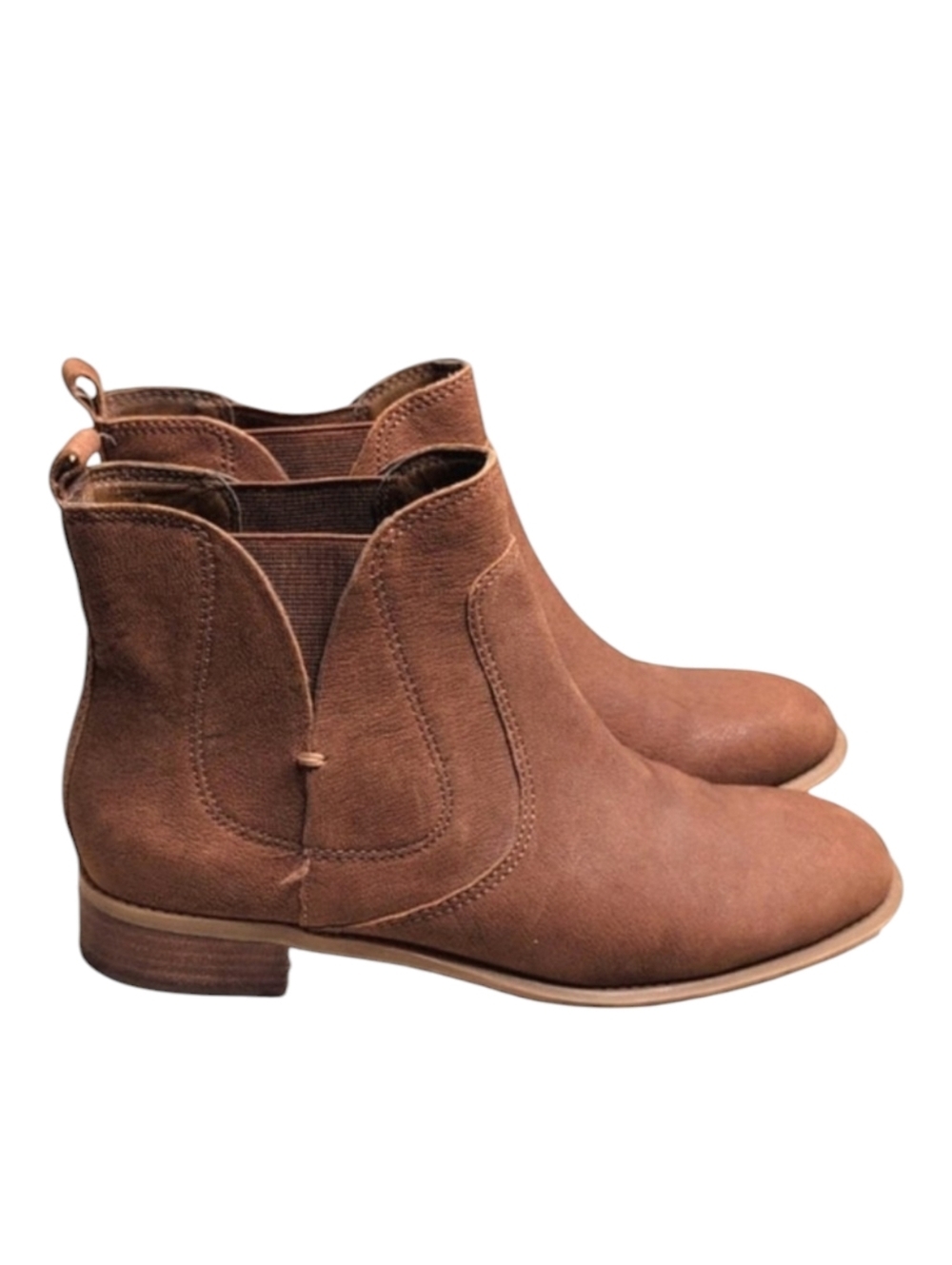 Nine West Jupiter Brown Suede Slip On Ankle Boots Women's 7.5